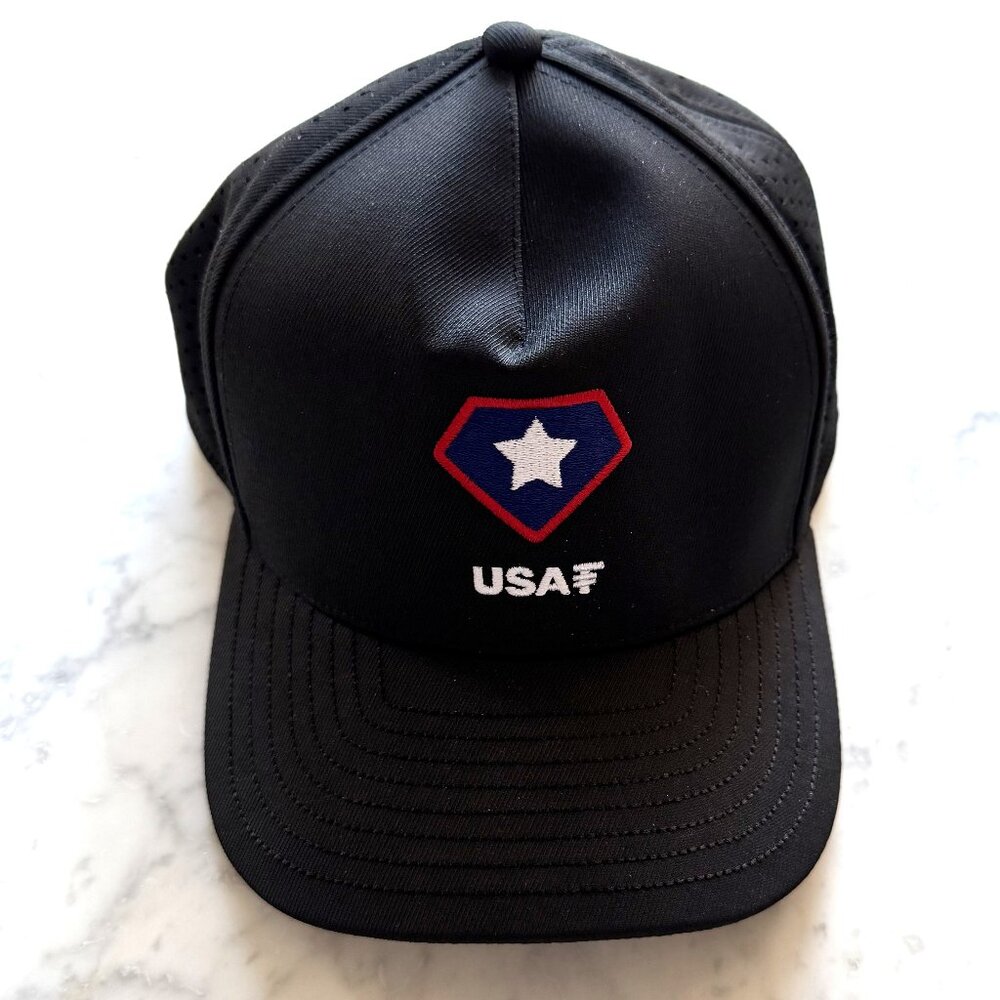NWOT Cap America Premium Line Black USA Hat (with bonus hat included)